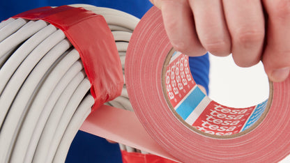 tesa® 4688 Standard polyethylene coated cloth tape - tesa-4688-standard-polyethylene-coated-cloth-tape-red-step2of5-ap.jpg