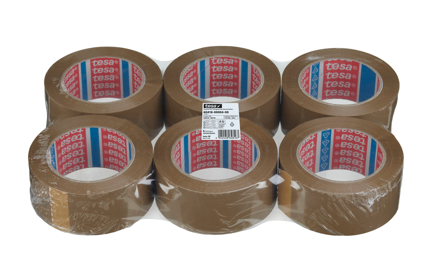 tesa® 60418 Thin recycled PET packaging tape with synthetic rubber adhesive - tesa 4042448648167 60418-00004 li400 top pa.jpg